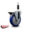 Service Caster 5'' Blue Poly Swivel 7/8'' Expanding Stem Caster with Brake SCC-EX20S514-PPUB-BLUE-PLB-78 - alternate 2